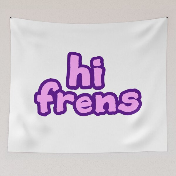 Item preview, hi frens, Purple outline designed and sold by Memes N Lore .