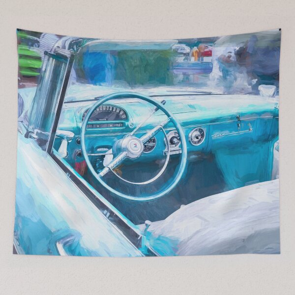 Item preview, 1955 White Blue Ford Fairlane Skyliner X106 designed and sold by RichFrancoCars.