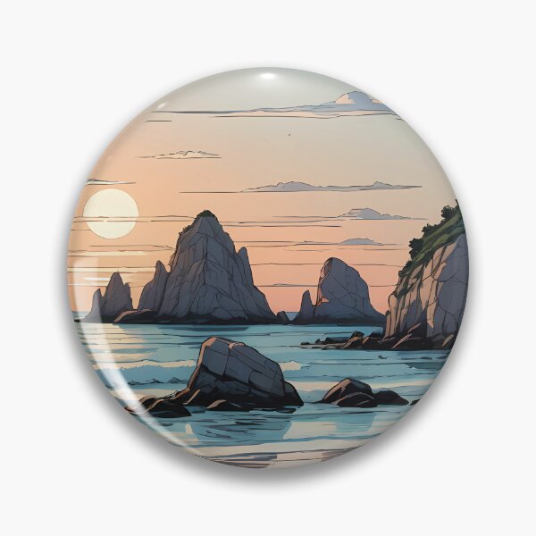 Item preview, Dawn Light on Coastal Rock Formations designed and sold by HorizonHues.