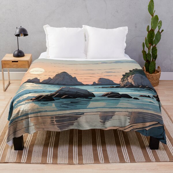 Item preview, Dawn Light on Coastal Rock Formations designed and sold by HorizonHues.