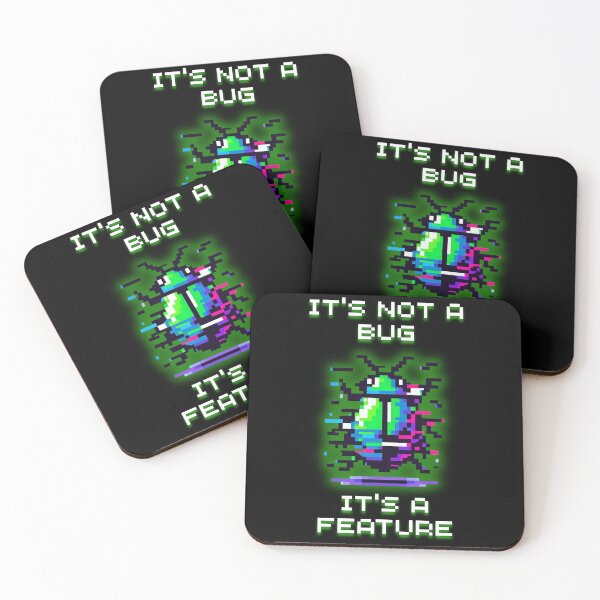 Item preview, It's Not A Bug It's A Feature - Coding Humor Pixel Art designed and sold by JonyDG.