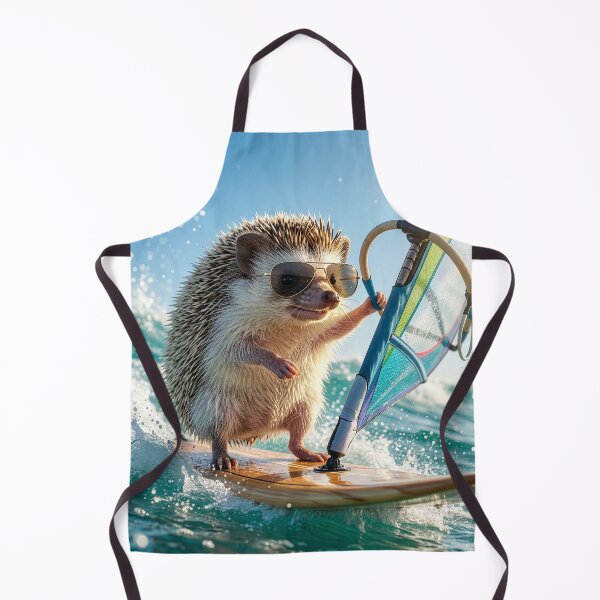 Item preview, Devil-May-Care Hedgehog Windsurfing designed and sold by Tridentulus.