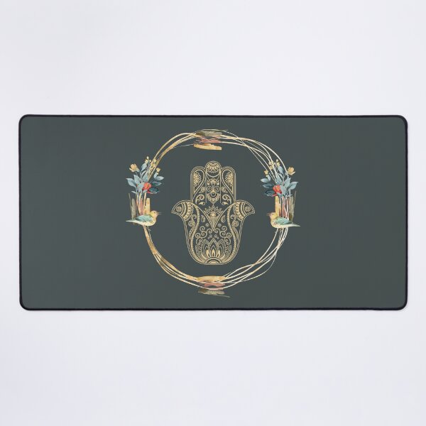 Item preview, Golden Hamsa Hand with Birds and Flowers – Spiritual Symbol of Protection and Balance designed and sold by JuanaDesigns.