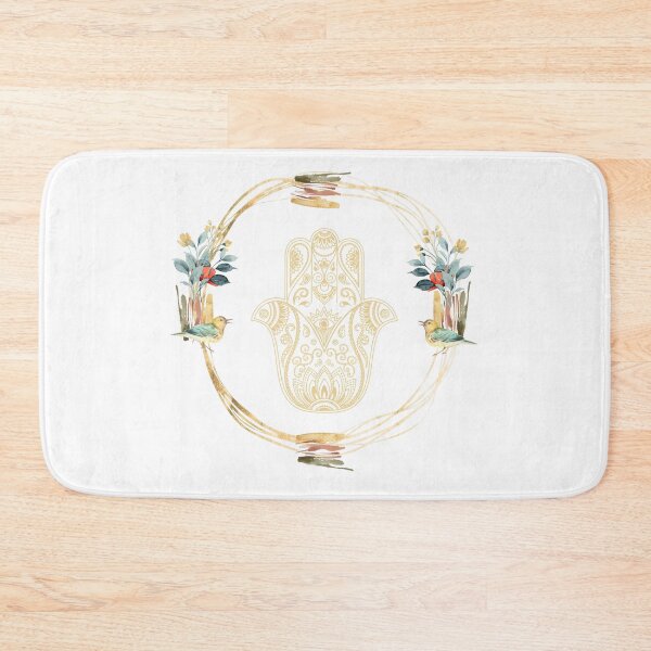 Item preview, Golden Hamsa Hand with Birds and Flowers – Spiritual Symbol of Protection and Balance designed and sold by JuanaDesigns.