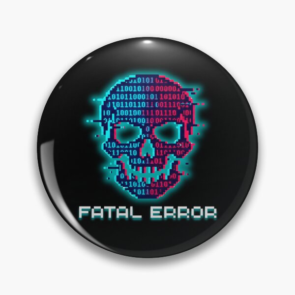 Item preview, Fatal Error - Binary Code Skull Cyberpunk Pixel Art designed and sold by JonyDG.