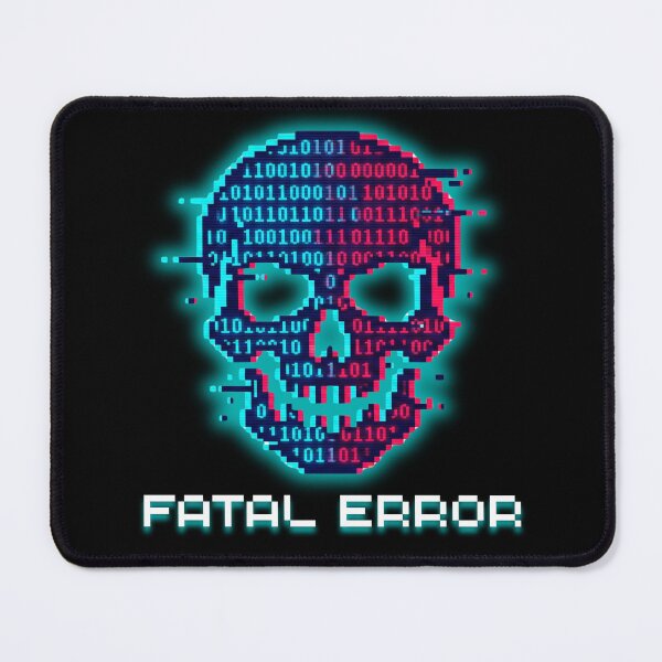 Item preview, Fatal Error - Binary Code Skull Cyberpunk Pixel Art designed and sold by JonyDG.