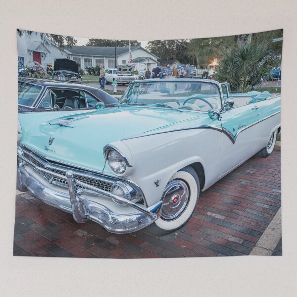 Item preview, 1955 White Blue Ford Fairlane Skyliner X107 designed and sold by RichFrancoCars.