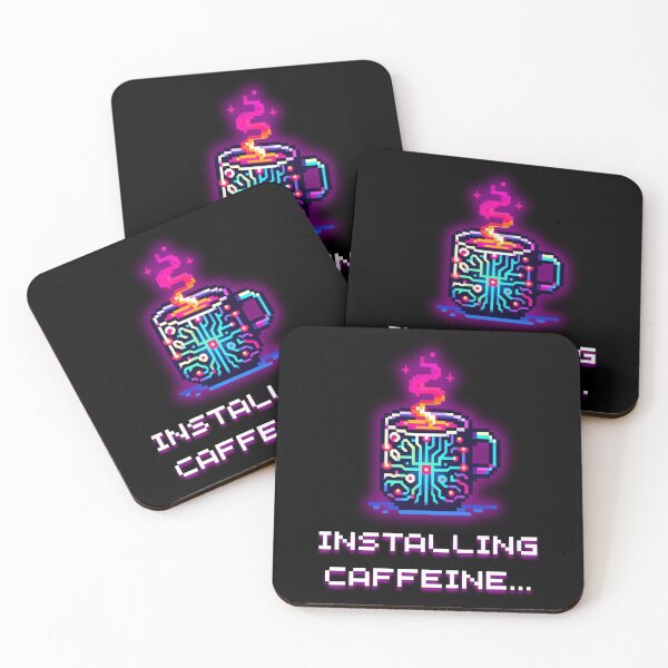 Item preview, Installing Caffeine - Programmer Coffee Pixel Art designed and sold by JonyDG.