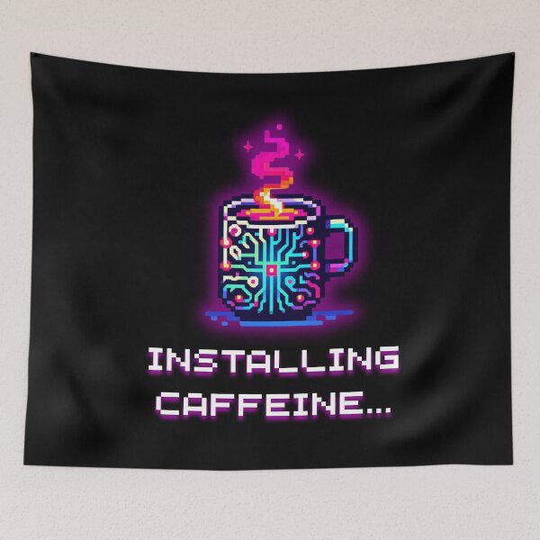 Item preview, Installing Caffeine - Programmer Coffee Pixel Art designed and sold by JonyDG.