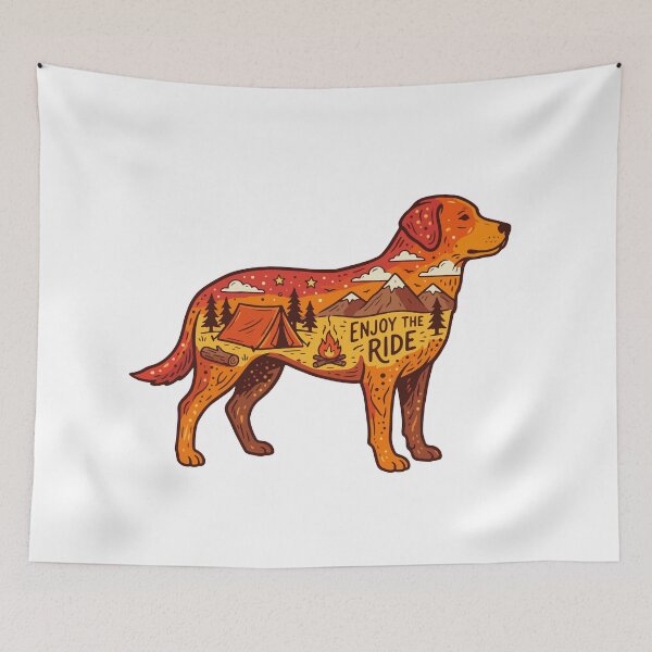 Item preview, Camping Adventure Dog designed and sold by AliveStyle.