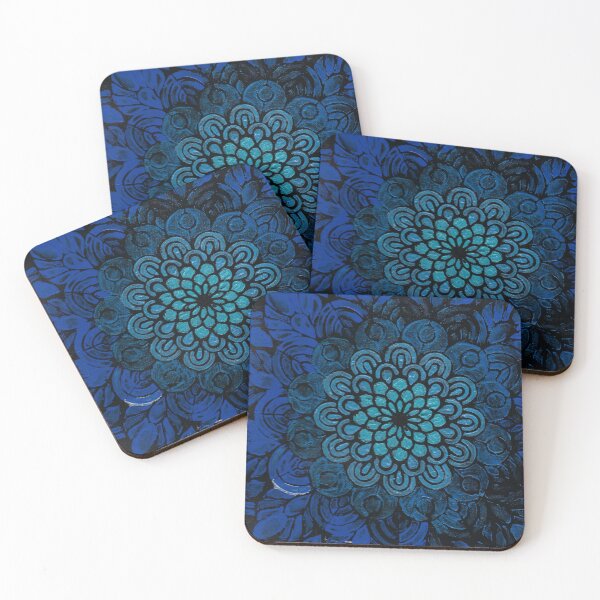 Item preview, Blue and Teal Mandal Brush stroke Painting  designed and sold by ElexisND.