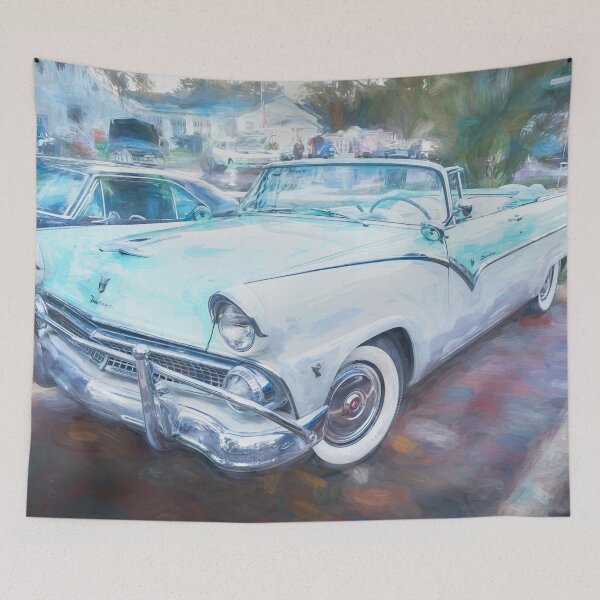 Item preview, 1955 White Blue Ford Fairlane Skyliner X108 designed and sold by RichFrancoCars.