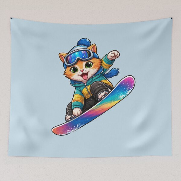 Item preview, Snowboard Cat | Cute Winter Snowboarding Cat designed and sold by Shtex.