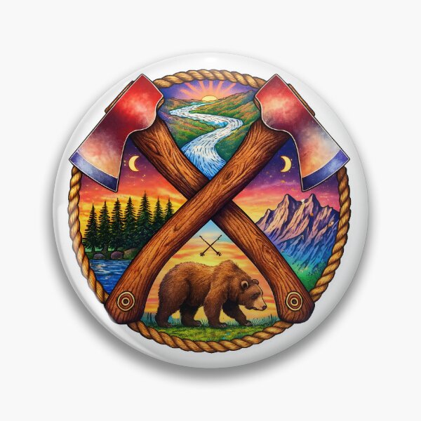 Item preview, Twin Axes of the Wild designed and sold by Colón Graphix’s.