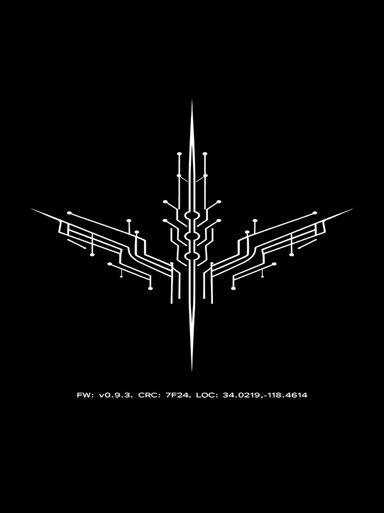 Thumbnail 3 of 3, Scarf, Boot Ritual Cold Start Cyber Sigil Tee designed and sold by MemeMagicTees.