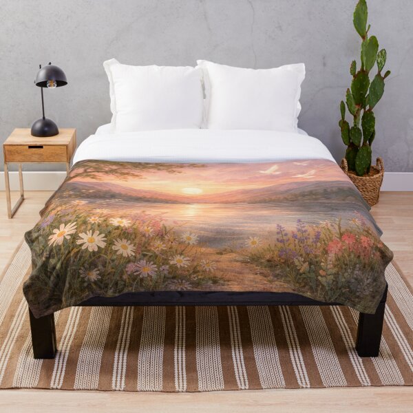 Item preview, Peaceful Sunset Lake Landscape designed and sold by SezzyDesigns.