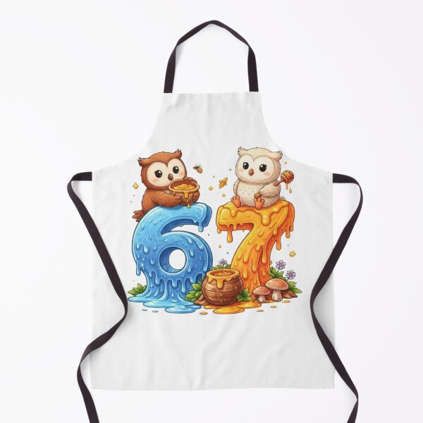Item preview, Cute Owl 6 7 Meme Design Funny Dripping Numbers Illustration Kawaii Animal Art designed and sold by bilal sibgui.