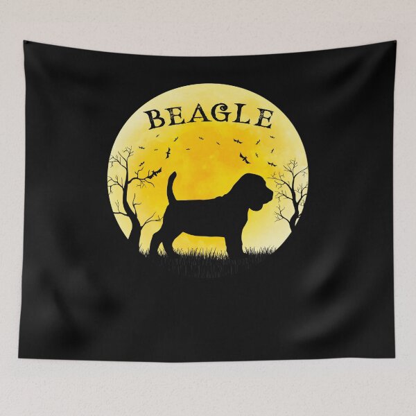 Item preview, Beagle Halloween Design Vintage Full Moon Bats Trees designed and sold by cgocgy.