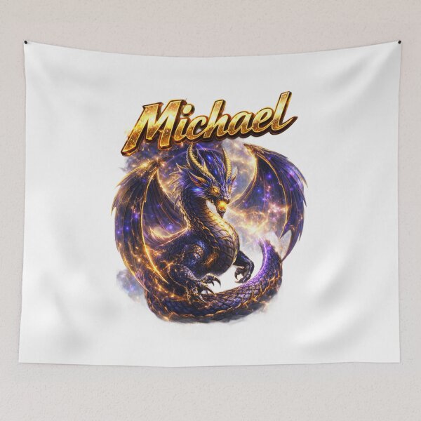 Item preview, Michael Year of the Dragon Eastern Zodiac Dragon Power Strength Design designed and sold by AlexLineArt.
