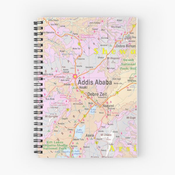 Artikelvorschau, Addis Ababa & Central Ethiopia Vintage Map entworfen und verkauft von YerukDesign.
