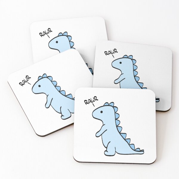 Item preview, Cute Dinosaur "Rawr" Blue designed and sold by Brianna McGill.