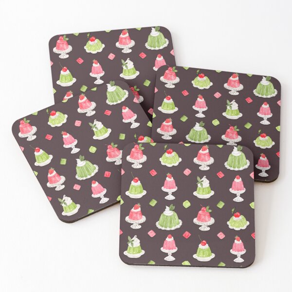 Item preview, Pink and Green Jelly Desserts Pattern designed and sold by andrebalest.art.