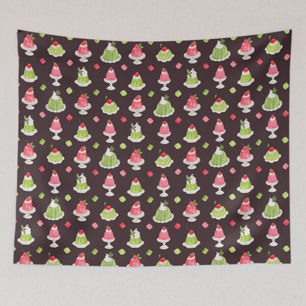 Item preview, Pink and Green Jelly Desserts Pattern designed and sold by andrebalest.art.