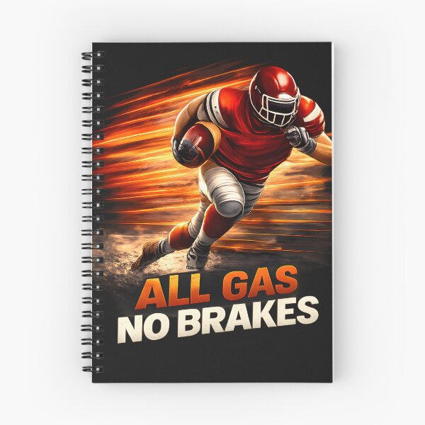 Item preview, All Gas No Brakes – American Football Motivation Design designed and sold by ArtSpark Studio.