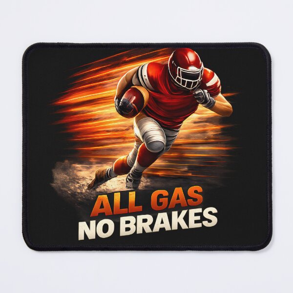Item preview, All Gas No Brakes – American Football Motivation Design designed and sold by ArtSpark Studio.