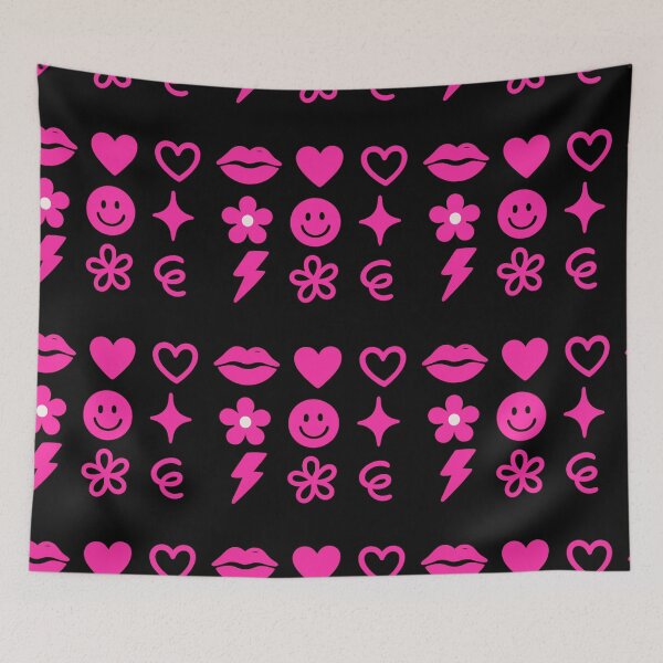 Item preview, Pink Aesthetic Icon Set – Cute Hearts, Smiley, Sparkles & Girly Stickers designed and sold by astersgraphics.