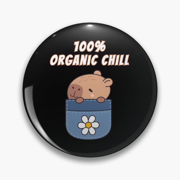 Item preview, 100% Organic Chill Capybara Pocket Cute Kawaii Meme designed and sold by AnimalMemeHub.