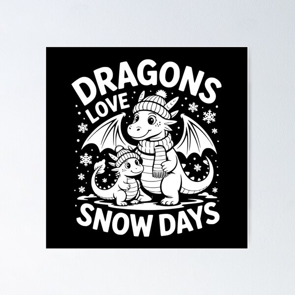 Item preview, Dragons Love Snow Days designed and sold by theartfulaspie.