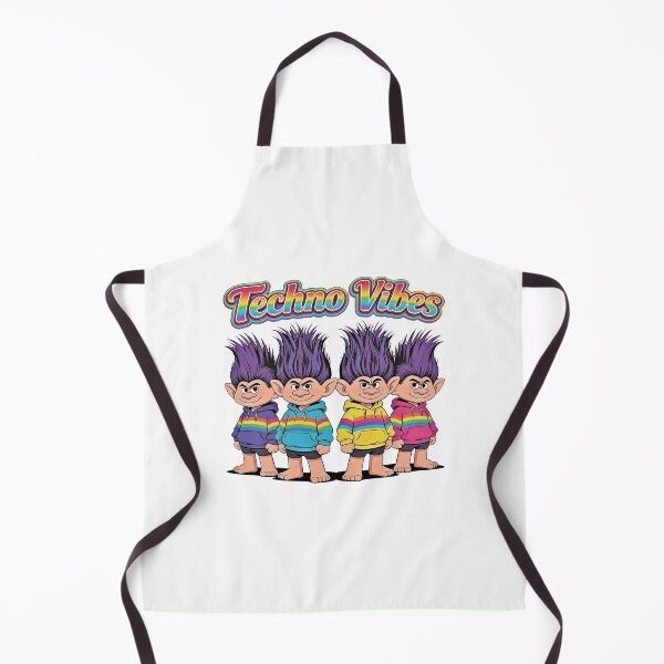 Item preview, Techno Vibes Troll Squad - Retro Rainbow Rave Party Art designed and sold by Hen-C-Art.