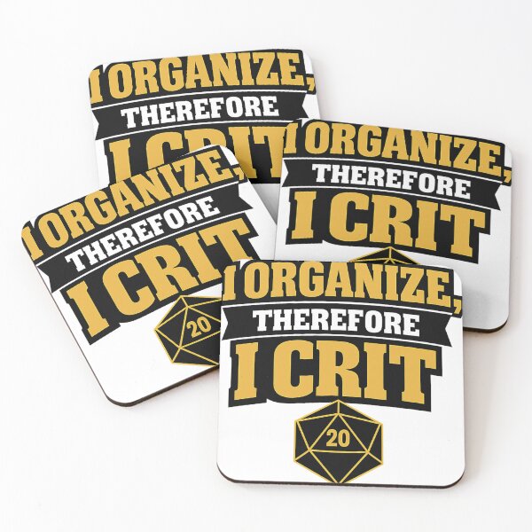 Item preview, I Organize Therefore I Crit - Funny Librarian Archivist Philosophy designed and sold by The Arcane Archives.