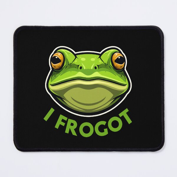 Item preview, Funny Frog Pun I Frogot Green Frog designed and sold by LinaValearte.