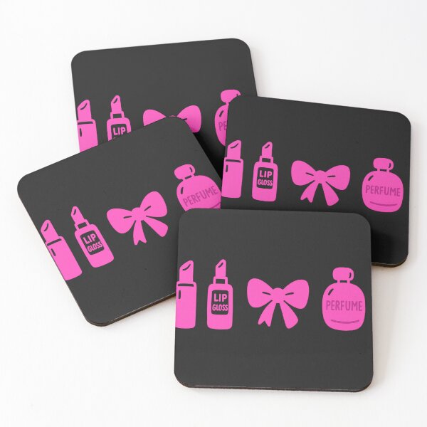 Item preview, Pink Beauty Icons – Lipstick, Lip Gloss, Bow & Perfume Aesthetic Stickers designed and sold by astersgraphics.