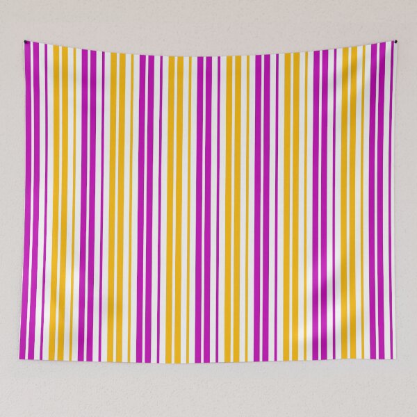 Item preview,  Yellow Purple Stripes On White Pattern Design  designed and sold by PatternTitan.