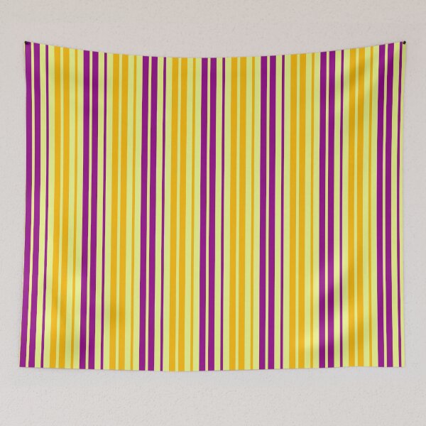 Item preview, Yellow Purple Stripes On Yellow Pattern Design  designed and sold by PatternTitan.