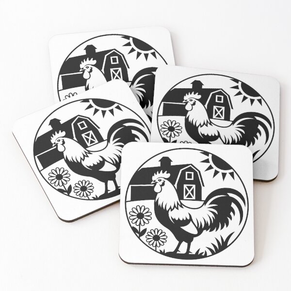 Item preview, Rooster Farmhouse Emblem designed and sold by theartfulaspie.