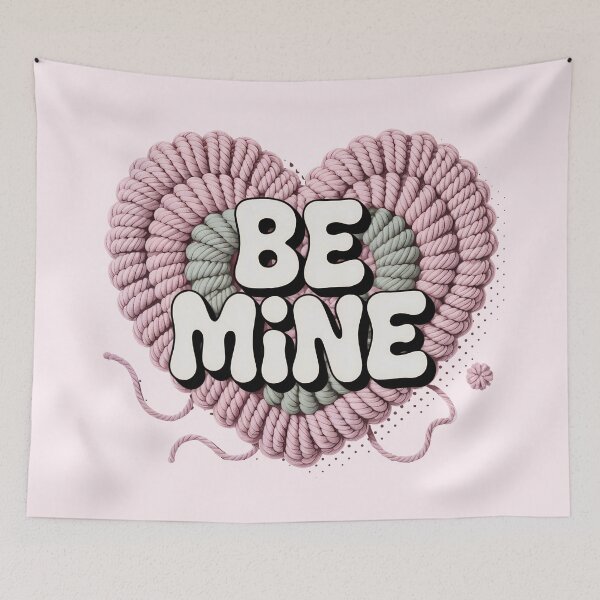 Item preview, Be Mine Heart Design | Valentine's Day Rope Love Art designed and sold by cabana.space.