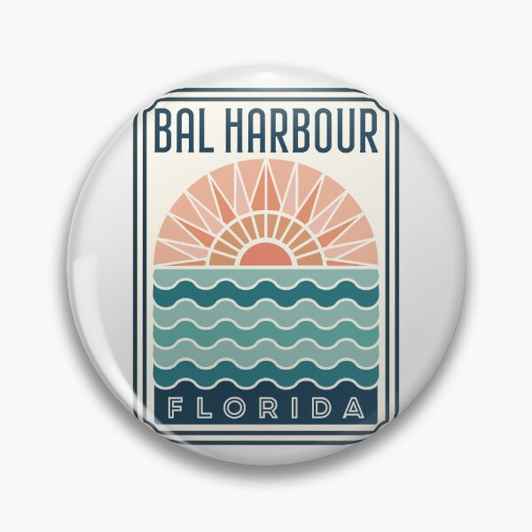 Item preview, Bal Harbour Florida - Beach Sign designed and sold by TheOldMittenIllustrated.