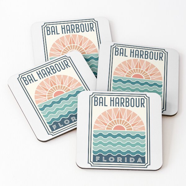 Item preview, Bal Harbour Florida - Beach Sign designed and sold by TheOldMittenIllustrated.