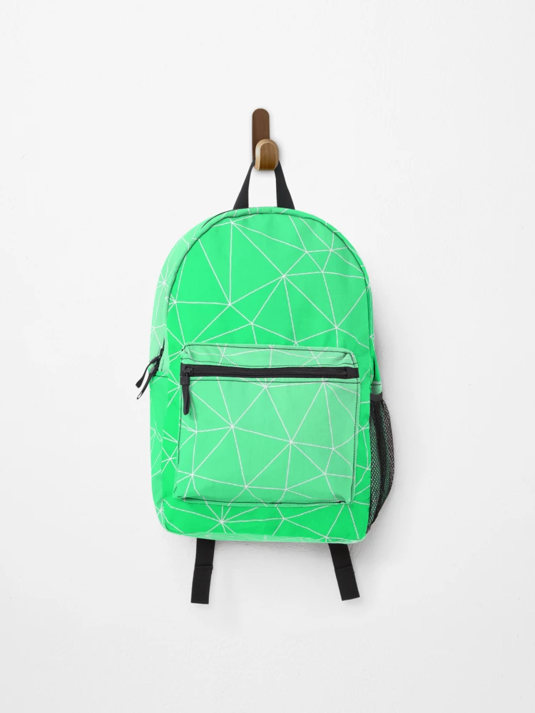 Thumbnail 1 of 3, Backpack, Light Green Geometric Gradient Pattern designed and sold by patternsoup.