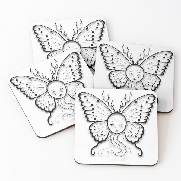 Item preview, One Stroke Abyss – Zen Minimalist Butterfly-Jellyfish in Pure Monochrome Vector designed and sold by ARTCREATESHOP.