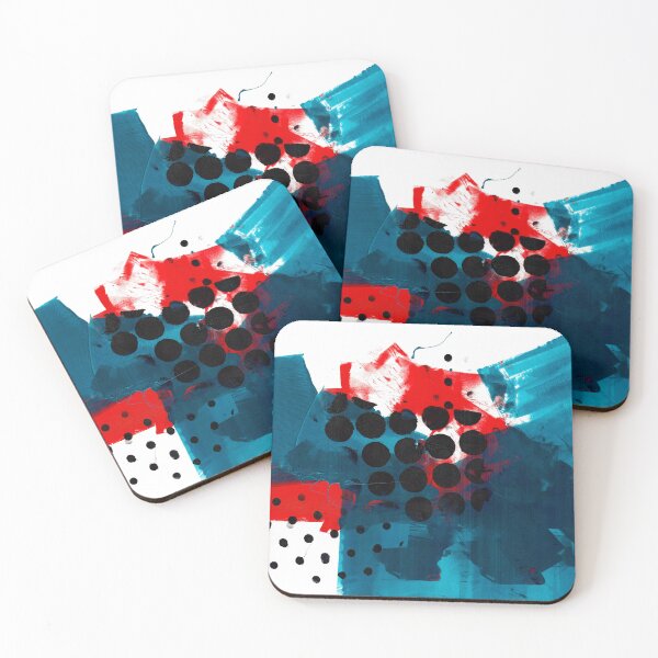 Item preview, Red and Teal with Various Dots designed and sold by Jdcarter27.