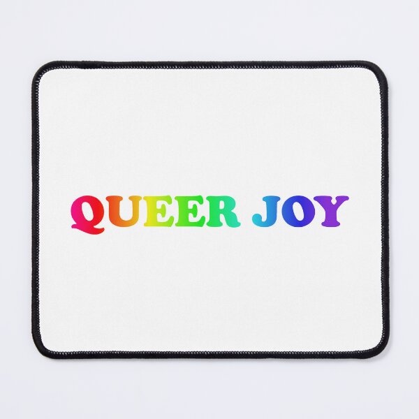 Item preview, Queer Joy - rainbow pride flag, love is love, gay pride, quote sticker text designed and sold by RosefinchArt.