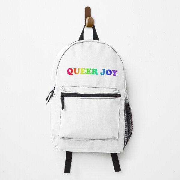 Item preview, Queer Joy - rainbow pride flag, love is love, gay pride, quote sticker text designed and sold by RosefinchArt.