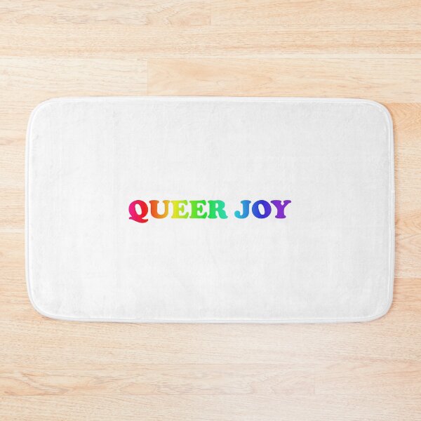 Item preview, Queer Joy - rainbow pride flag, love is love, gay pride, quote sticker text designed and sold by RosefinchArt.