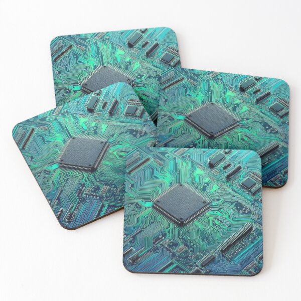 Item preview, Blue Turquoise PCB Tech Design designed and sold by ArtUnova.