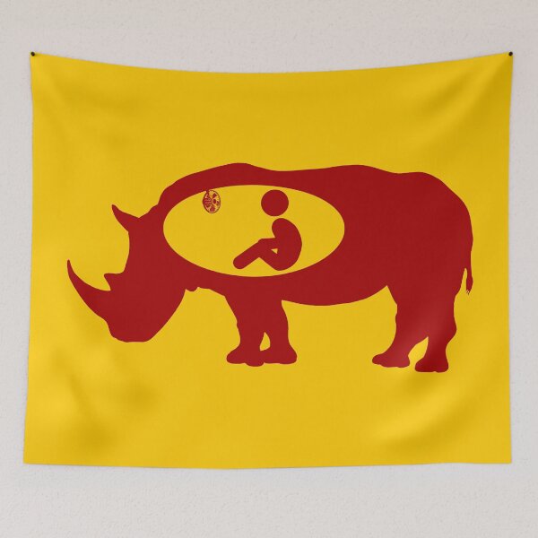 Item preview, Ace Ventura Rhino Scene - Red Silhouette designed and sold by Artsy Sharky.